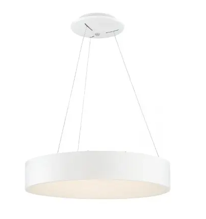 Nuvo 62-1457 24" LED Pendant Light, Dimmable, Wattage 30W, Lumens 1700 lm, Color Temperature 3000K, White
