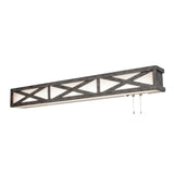 AFX Lighting SCTB5054L30ENDG Scott 50" Over Bed Light Fixture, Distressed Grey Finish With White Acrylic Shade