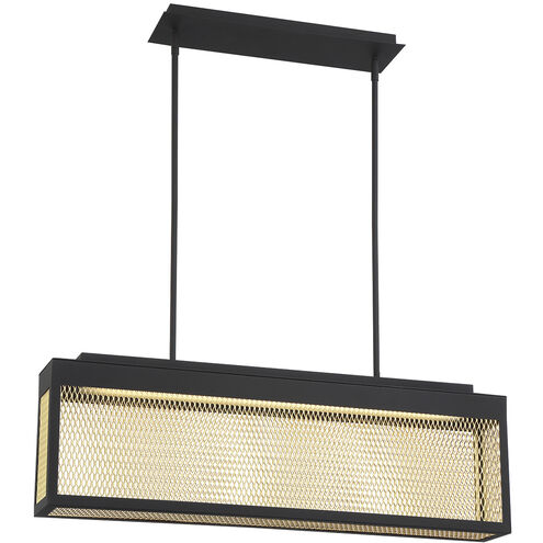 Eurofase Lighting 35929-017 Coop LED 5 inch Sand Black Chandelier Ceiling Light, Small