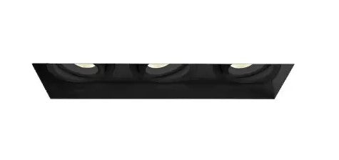 Eurofase Lighting 36027-30-01 45W LED Downlight, Trimless Gimbal, Dim, 3870 lm, 120V, 3000K, Black Finish