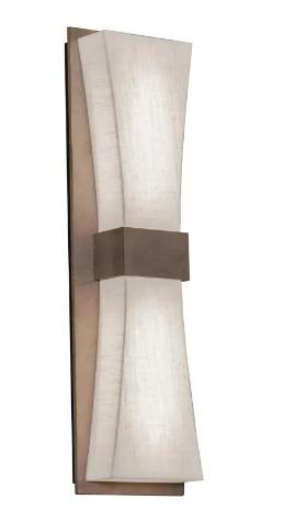 AFX Lighting ADS051914LAJUDWG-LW Aberdeen 2 Light 19" Tall Integrated LED Bathroom Sconce, Weather Grey / White Finish