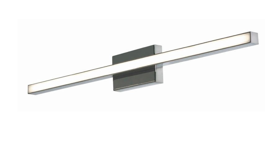 AFX Lighting BARV2403L30D1PC Barlow 24 Inch LED Bath Vanity Light In Polished Chrome With Frosted Acrylic Diffuser