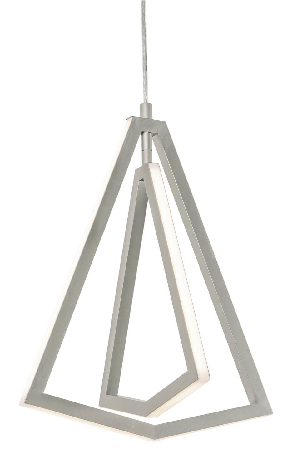 AFX Lighting GNAP15L30D1SN Gianna 13 Inch LED Pendant In Satin Nickel With White Acrylic Diffuser