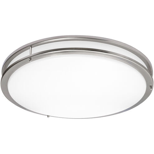 AFX Lighting CAF24L5AJUDSN Carlisle LED 24 inch Satin Nickel Flush Mount Ceiling Light, Voltage 120-277V, Wattage 34W, Lumens 3250Lm