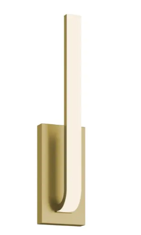 AFX Lighting LMNS0420LAJD1LB Lumina 20" LED Wall Sconce, Wattage 14W, Multi-Color Temperature, Voltage 120V, Light Antique Brass