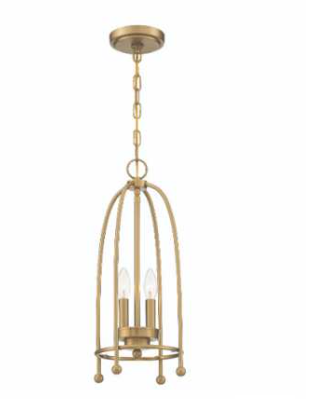 Eurofase Lighting 37989-017 Tesia 9" Ceiling Pendant 2-Light, Brass Finish