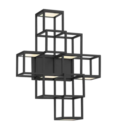 Eurofase Lighting 38262-025 Ferro 18" Tall 6 Light LED Wall Sconce, Wattage 22W, Black Finish