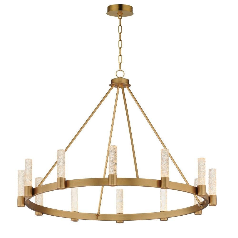 Maxim Lighting 38448IBNAB Duchess 12 Light 44 inch Natural Aged Brass Chandelier Ceiling Light