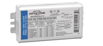 Keystone KTEB-226-UV-RS-DW-CP 26W CFL, 120-277 Multi-Voltage, High Power Factor, Rapid Start, Dual Wire Case
