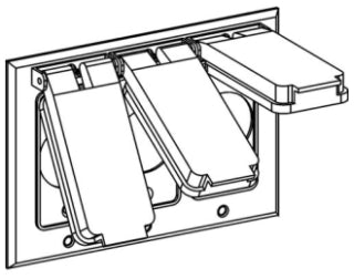 ORBIT 3C-3S Weather-proof 3 Gang Single Receptacle Cover