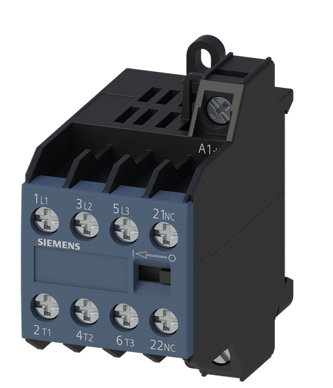 Siemens 3TG1001-0BB4 Power relay, AC-3 8.4 A, 4 kW / 400 V 3 NO+1 NC, 24 V DC 3 pole, screw terminal