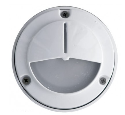 Dabmar Lighting LV707-L3-30K-W LED Cast Aluminum Round Eyelid Step Light, 12V, Color Temperature 3000K, White Finish