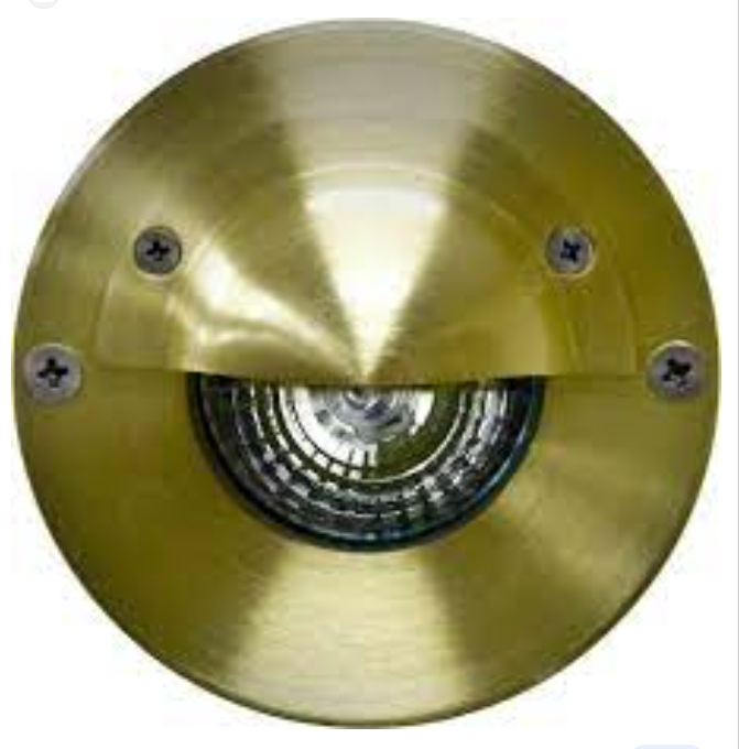 Dabmar Lighting LV625-L3-65K-BS Cast Brass In-Ground Well Light with Eye Lid , 12V, Color Temperature 6500k, Brass Finish