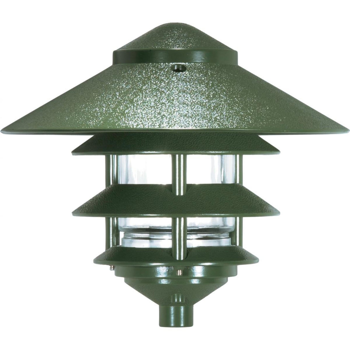 Nuvo SF76-636 1 Light, Pathway Light, 3 Louver 10" Large Hood, Green Finish