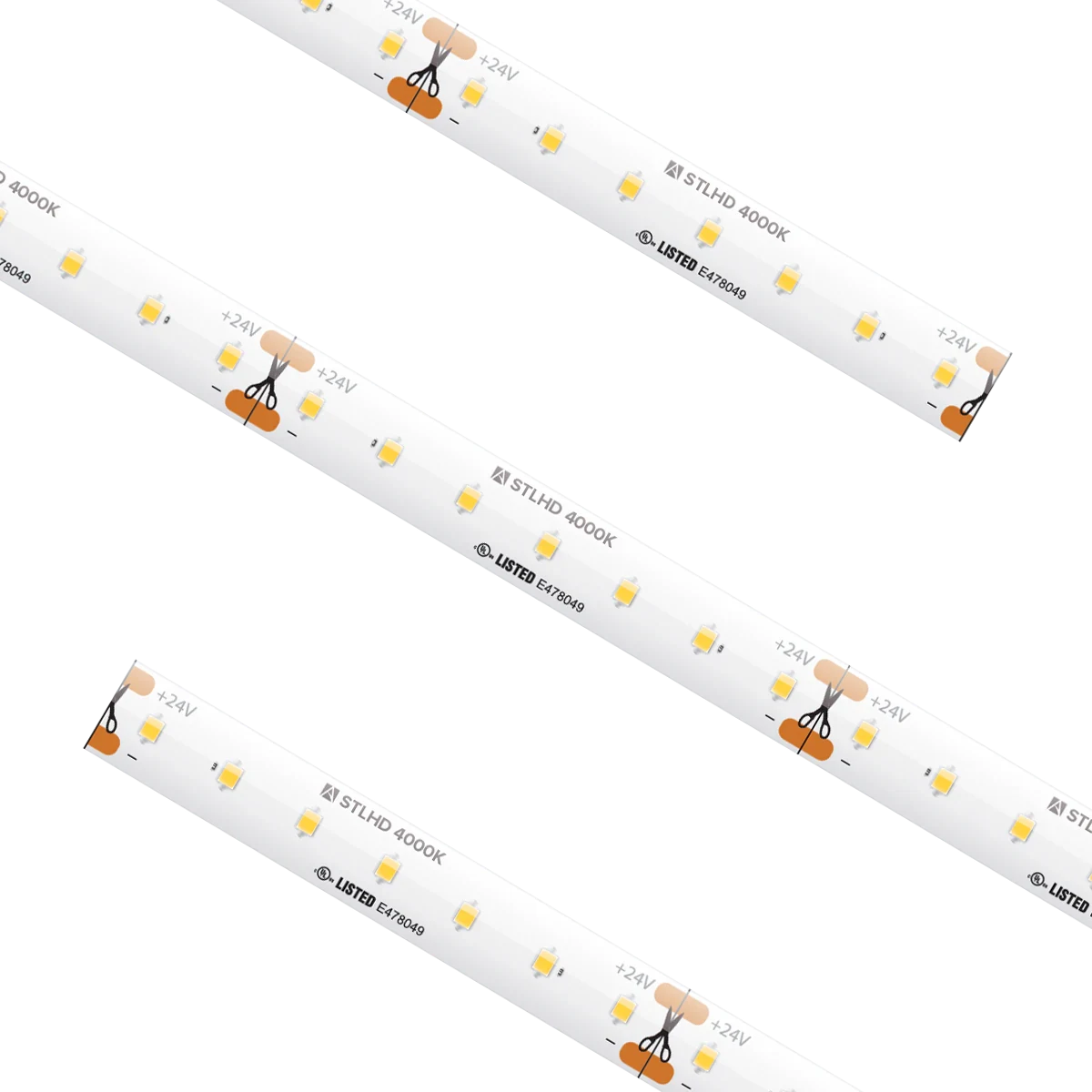 American Lighting STLHD-WH-16 16.4-ft LED Tape Light HD, 235 lm, 24V, 4000K