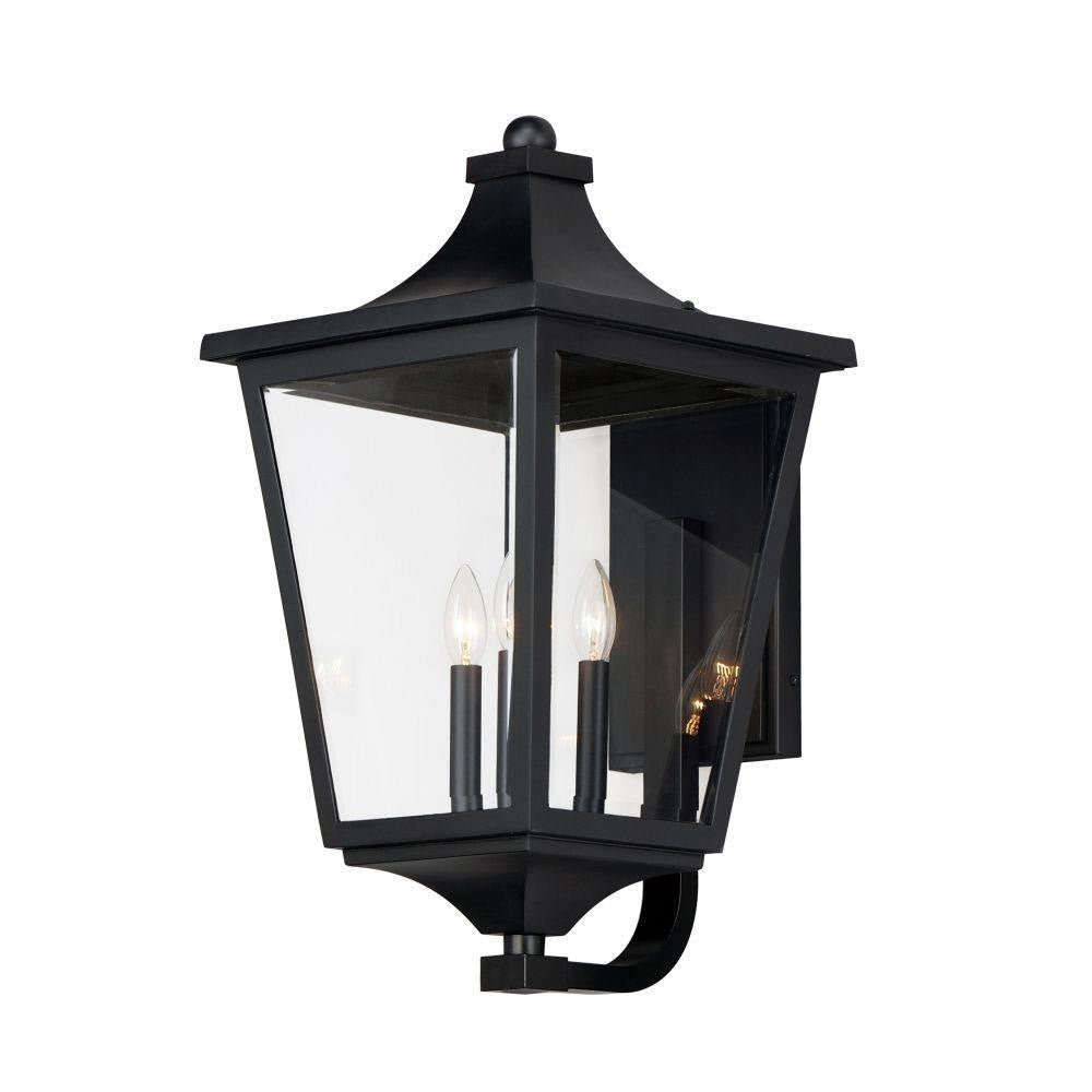 Maxim Lighting 40237CLBK Sutton Place VX 3 Light Black Outdoor Wall Lantern - Studio Shot