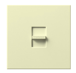 Lutron NF-20-277-AL Nova 277V / 20A Fluorescent Single Pole Slide-to-Off Dimmer, Almond Finish