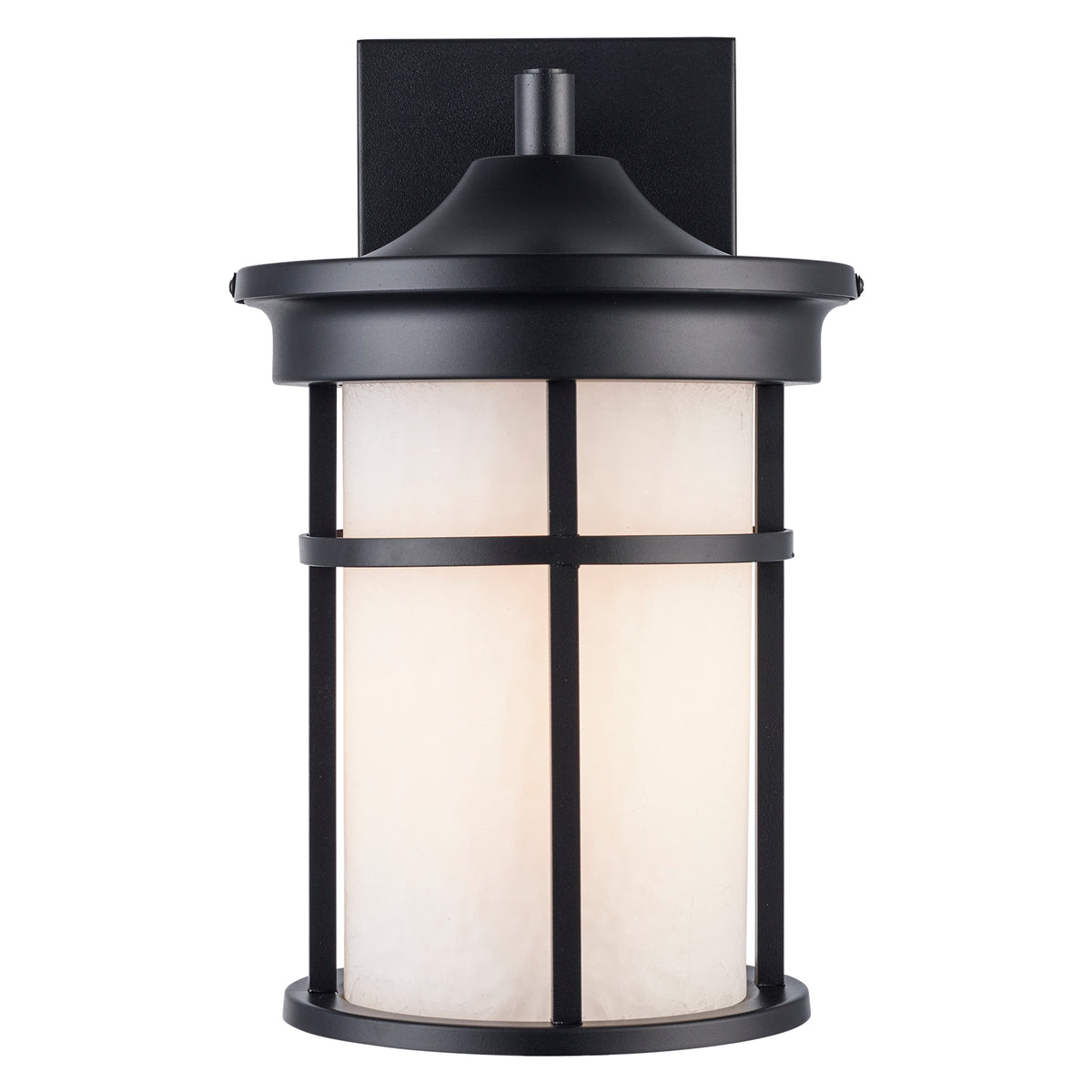 Trans Globe Lighting 40381 BK-FR Avalon black outdoor wall lantern front view