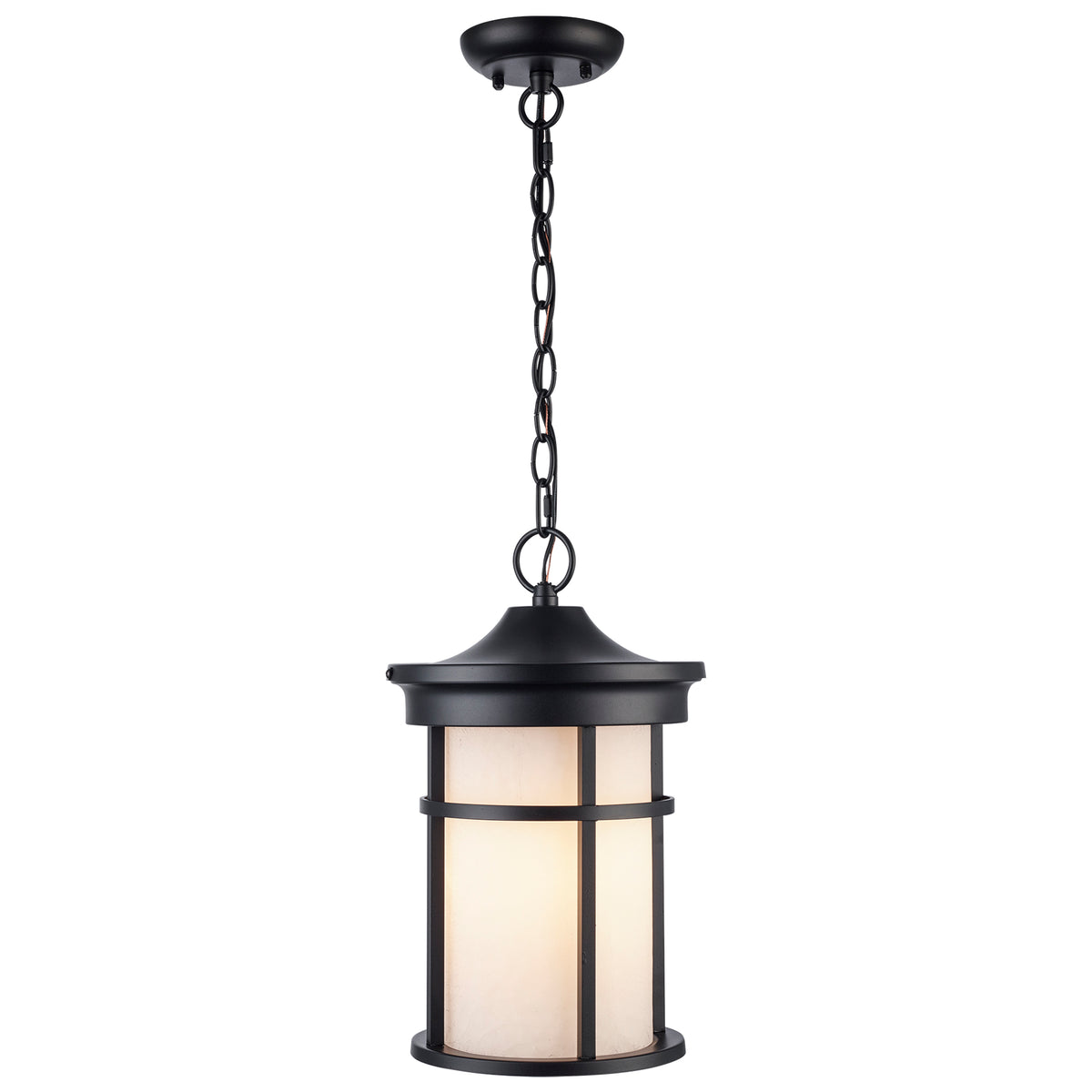 Trans Globe Lighting Avalon 1 light outdoor hanging lantern in black