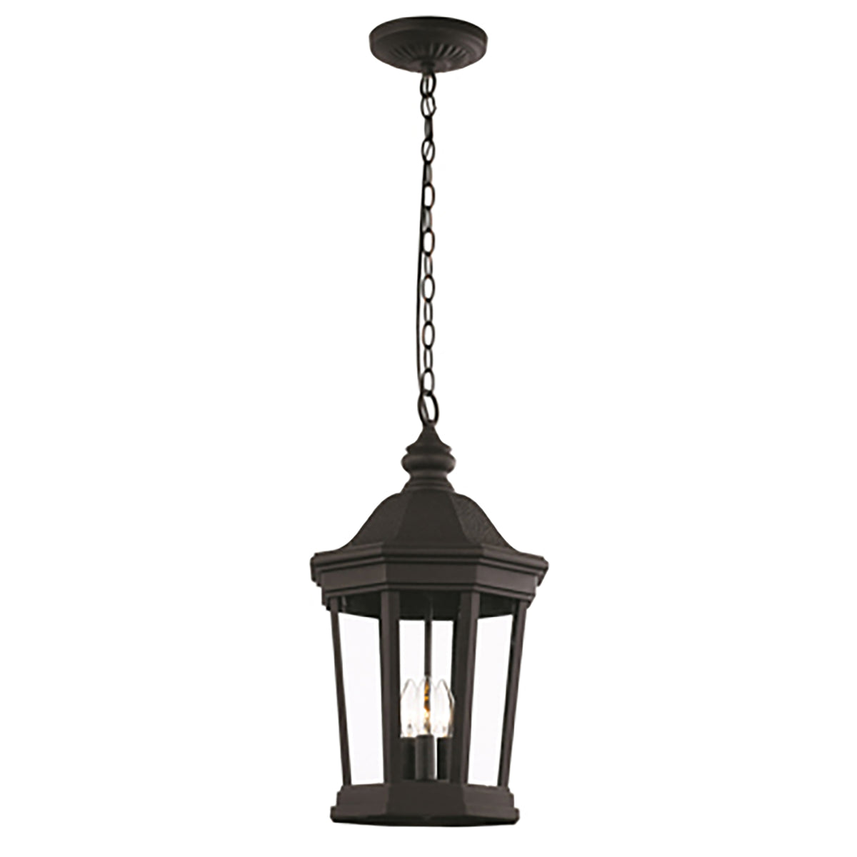 Trans Globe Lighting 40406 BK Westfield 3 Light Black Outdoor Hanging Lantern