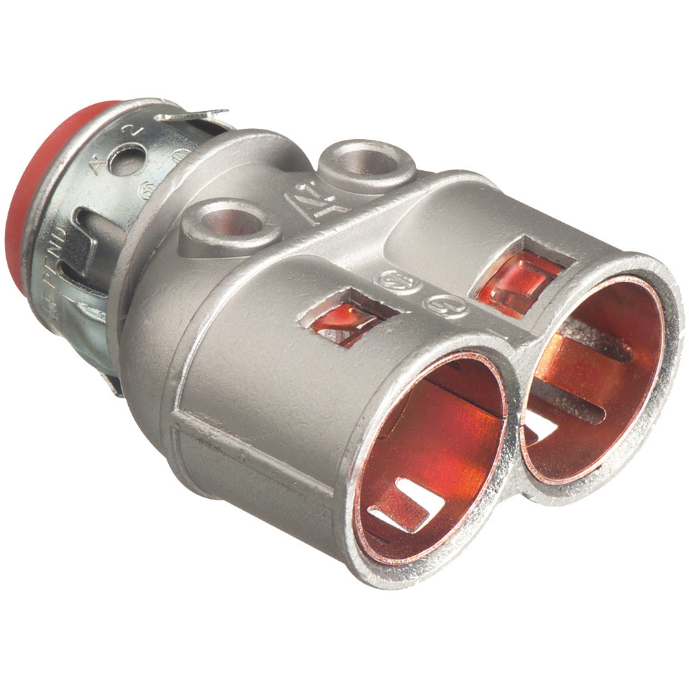 Arlignton 4040AST 1/2" Snap²It Insulated Duplex Connector, Flex/AC/MC, .485 to .612 25 Pack