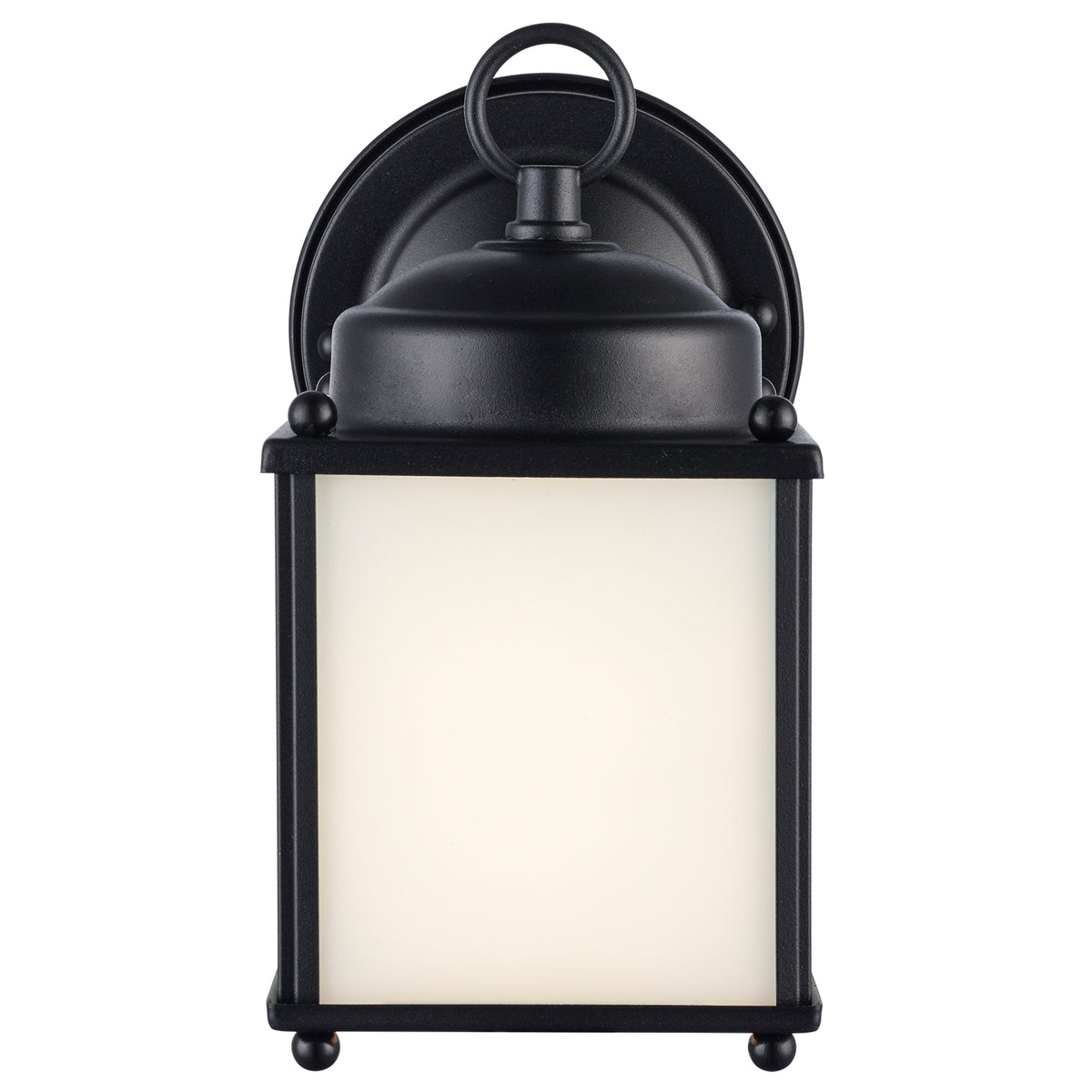 Trans Globe Lighting 40456 BK-FR Patrician black frosted glass wall lantern