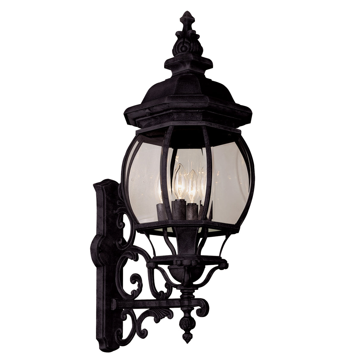 Trans Globe Lighting 4052 BK Francisco 4 Light Black Wall Lantern