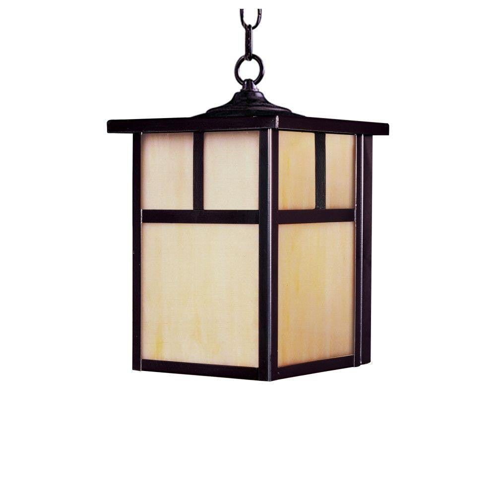 Maxim Lighting 4058HOBU Coldwater 1 Light Burnished Outdoor Pendant Ceiling Light with Honey Glass
