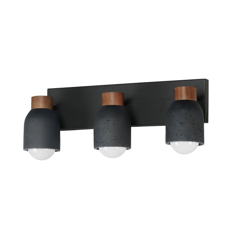 Maxim Lighting 10623LVBK Pompeii 3 Light 21 inch Lava Black Bath Vanity Wall Light