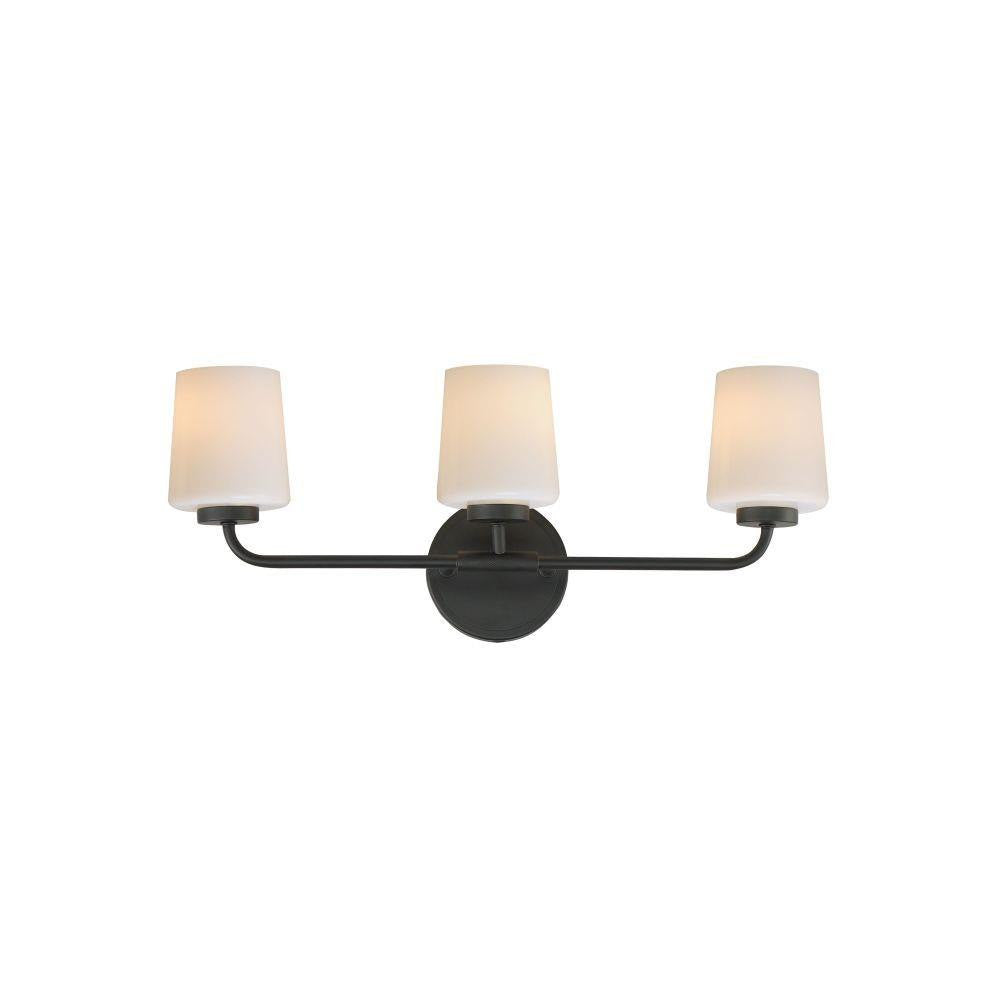 Maxim Lighting 12693WTPC Durham 3 Light 23 Inch Polished Chrome Bath Vanity Wall Light