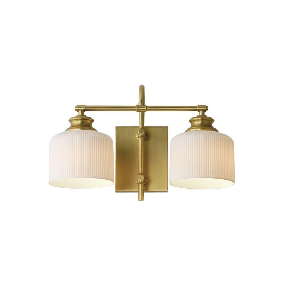 Maxim Lighting 21492WTNAB Bisque 2 Light Natural Aged Brass Wall Sconce