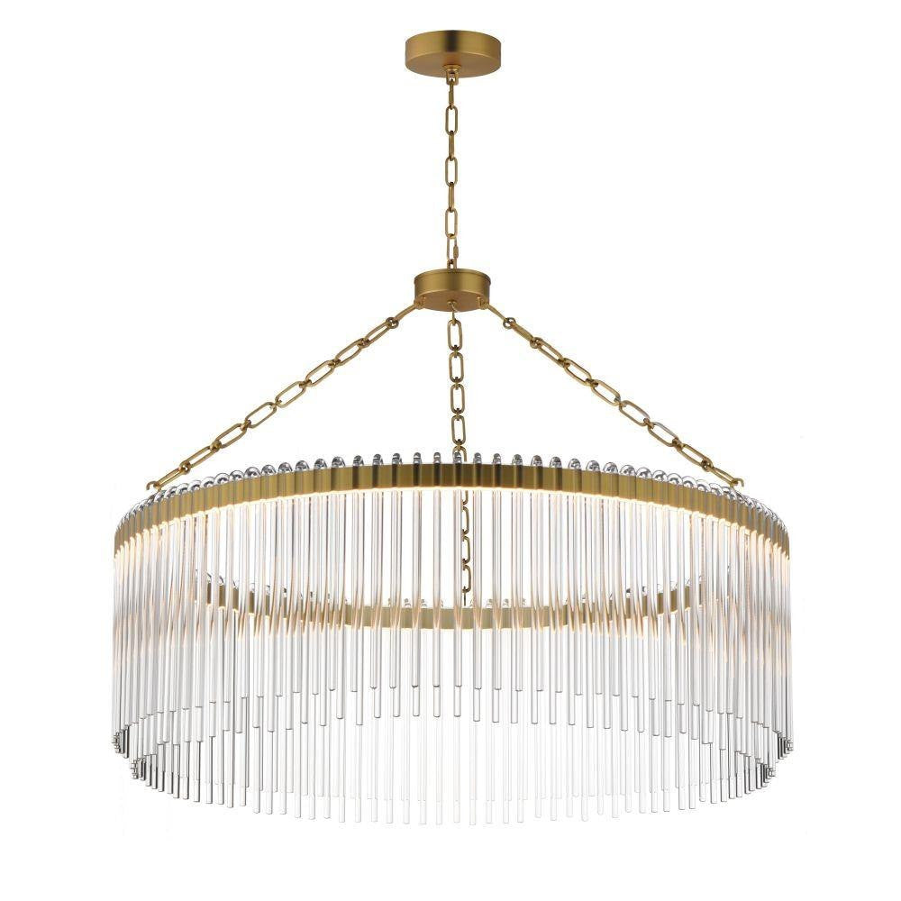 Maxim Lighting 38423CLNAB Jolie 1 Light 34 Inch Natural Aged Brass Chandelier Ceiling Light