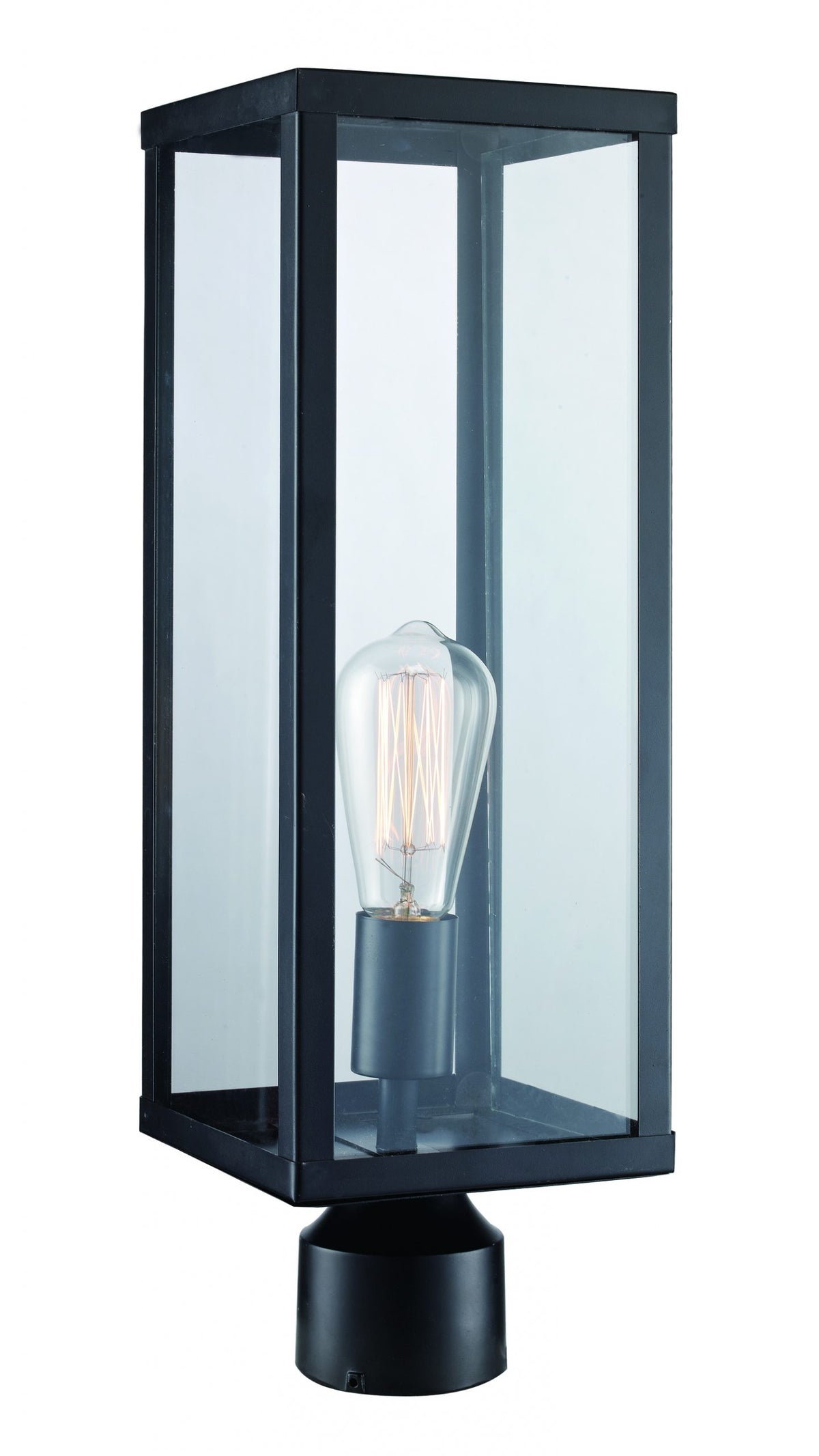 Trans Globe Lighting 40754 BK Oxford black post lantern light