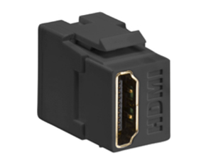 Leviton 40834-E HDMI Feedthrough Quickport, Connector, Black Housing