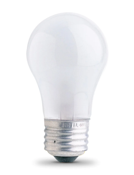 Feit Electric 40A15-130 Soft White Frost Appliance/Fan Incandescent Bulb, Color Temperature 2500K, Wattage 40W, Voltage 130V