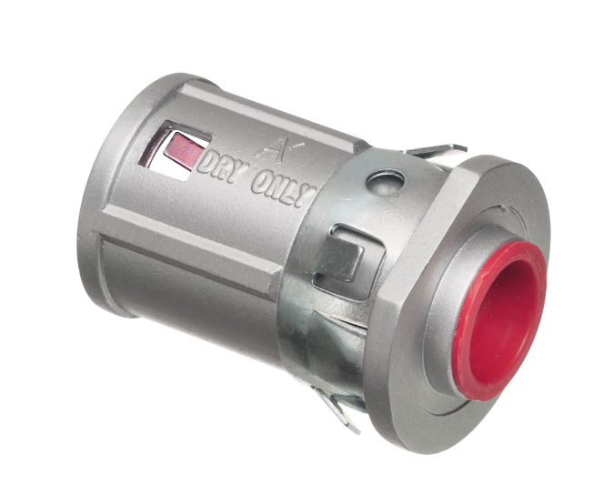 Arlington 40RAST 1/2" Retrofit Snap²IT® MC Cable Connectors - Zinc - Silver 25 Pack