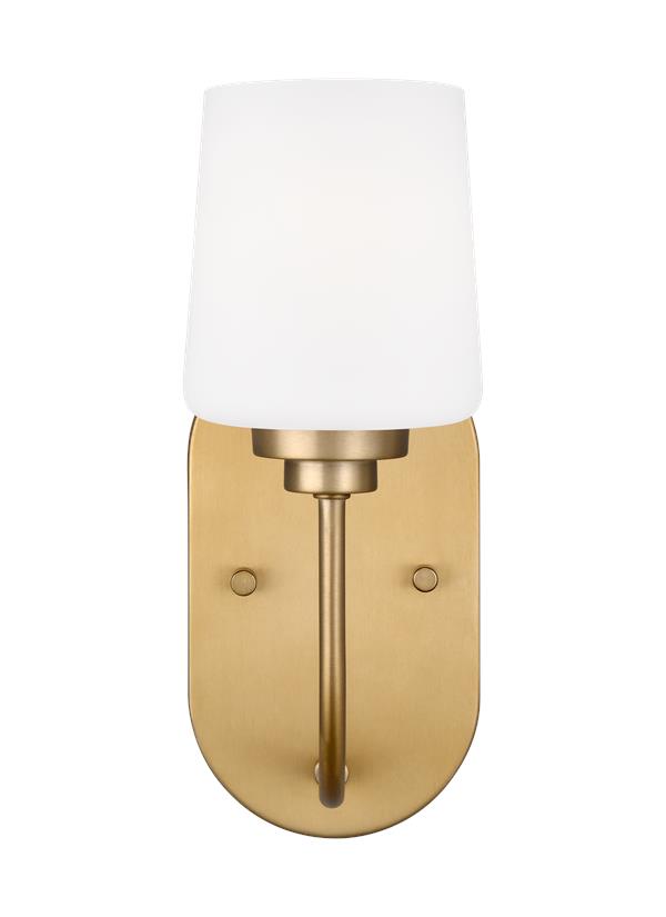 Generation Lighting 4102801-848 Windom 1 Light 11.375 inch Satin Brass Wall Sconce Wall Light