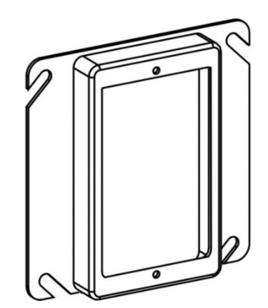 Orbit 41058 Switch Box Ring, 4 in L, 4 in W, Square, Sheet Steel, Gray, Galvanized