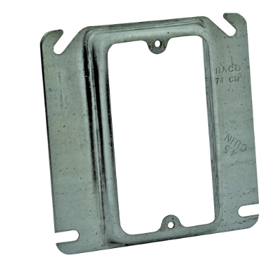 Orbit 41058 Switch Box Ring, 4 in L, 4 in W, Square, Sheet Steel, Gray, Galvanized
