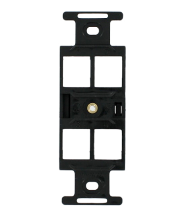 Leviton 41087-QEP QUICKPORT™ Duplex Type 106 Insert, 4-Port, Black