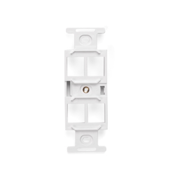 Leviton 41087-QWP QUICKPORT™ Duplex Type 106 Insert, 4-Port, White