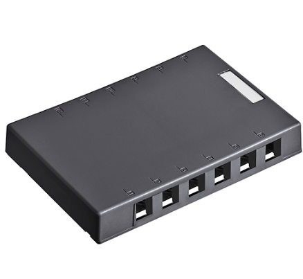 Leviton 41089-12E Surface-Mount QUICKPORT™ Box, 12-Port, Black