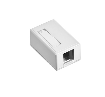 Leviton 41089-1WP Surface-Mount QUICKPORT™ Box, Plenum Rated, 1-Port, White