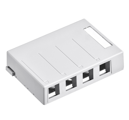 Leviton 41089-4WP Surface-Mount QUICKPORT™ Box, 4-Port, White