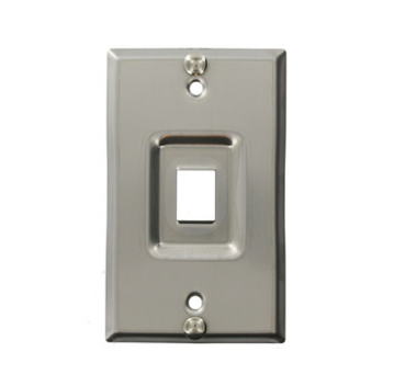 Leviton 4108W-1SP Recessed Stainless Steel QUICKPORT™ Telephone Wallplate, 1-Port