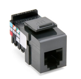 Leviton 41106-RG6 Voice Grade Quickport, Jack, 6P6C, Gray Finish