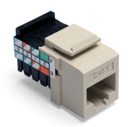 Leviton 41108-RI5 Cat 5 Quickport, Jack, Ivory Finish