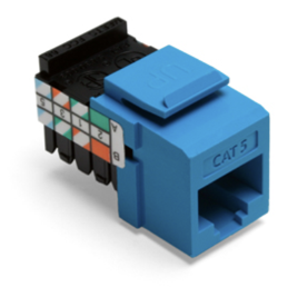 Leviton 41108-RL5 Cat 5 Quickport, Jack, Blue Finish