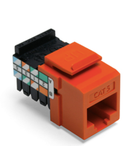 Leviton 41108-RO5 Cat 5 Quickport, Jack, Orange Finish