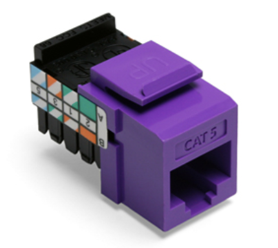 Leviton 41108-RP5 Cat 5 Quickport, Jack, Purple Finish